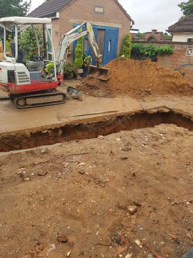 footings on the extension